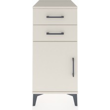 Kronos Komodin Tek Raflı 2 Çekmeceli Tek Kapaklı 44X59X96 Aytaşı-Aytaşı