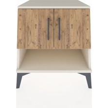 Kronos Komodin 2 Raflı 2 Kapaklı 60X59X64 Aytaşı-Çam