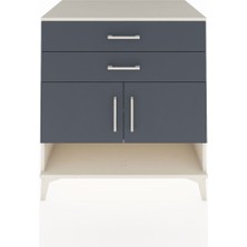 Kronos Şifonyer 2 Raflı 2 Çekmeceli 2 Kapaklı 88X59X96 Aytaşı-Antrasit