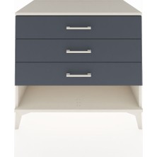 Kronos Şifonyer 3 Çekmeceli 88X59X80 Aytaşı-Antrasit