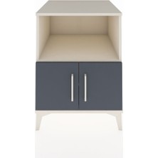 Kronos Komodin 2 Raflı 2 Kapaklı 60X59X80 Aytaşı-Antrasit