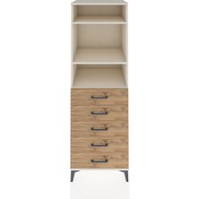 Kronos Dolap 3 Raflı 5 Çekmeceli 60X59X182 Aytaşı-Çam