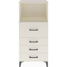 Arges Dolap Tek Raflı 4 Çekmeceli 60X30X134 Aytaşı-Aytaşı
