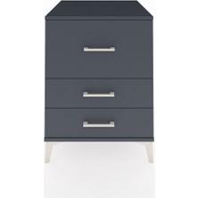 Kronos Komodin 3 Çekmeceli 60X59X80 Antrasit-Antrasit