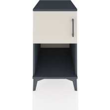 Kronos Komodin 2 Raflı Tek Kapaklı 44X59X80 Antrasit-Aytaşı