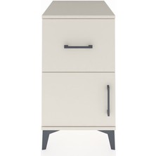 Kronos Komodin Tek Raflı Tek Çekmeceli Tek Kapaklı 44X59X80 Aytaşı-Aytaşı