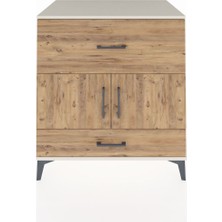 Kronos Şifonyer Tek Raflı 2 Çekmeceli 2 Kapaklı 88X59X96 Aytaşı-Çam