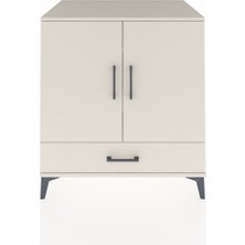 Kronos Şifonyer 3 Raflı Tek Çekmeceli 2 Kapaklı 88X59X96 Aytaşı-Aytaşı