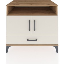 Kronos Şifonyer 3 Raflı Tek Çekmeceli 2 Kapaklı 88X59X80 Çam-Aytaşı