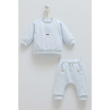 Good Vıbes Işlemeli Alt Üst Takım - Caramell  - TKE2043 - Mavi - 6 - 9 Ay - TKE2043-MAVI-6 - 9 Ay Mavi