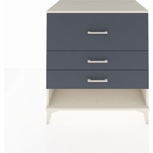 Kronos Şifonyer 3 Çekmeceli 88X59X96 Aytaşı-Antrasit