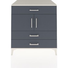 Kronos Şifonyer 2 Raflı 3 Çekmeceli 2 Kapaklı 88X59X96 Aytaşı-Antrasit