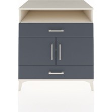 Kronos Şifonyer 2 Raflı 2 Çekmeceli 2 Kapaklı 88X59X96 Aytaşı-Antrasit