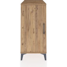 Kronos Komodin 2 Raflı Tek Kapaklı 44X59X96 Çam-Çam
