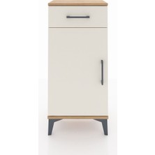 Arges Komodin 2 Raflı Tek Çekmeceli Tek Kapaklı 44X30X96 Çam-Aytaşı