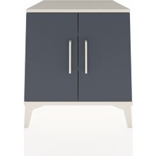 Kronos Komodin 2 Raflı 2 Kapaklı 60X59X64 Aytaşı-Antrasit