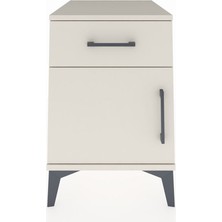 Kronos Komodin Tek Raflı Tek Çekmeceli Tek Kapaklı 44X59X64 Aytaşı-Aytaşı