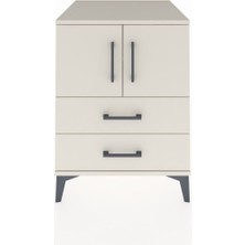 Kronos Komodin 2 Raflı 2 Çekmeceli 2 Kapaklı 60X59X80 Aytaşı-Aytaşı