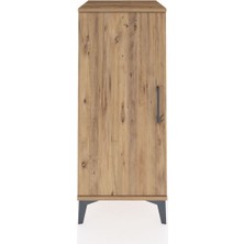 Hyperion Komodin Tek Raflı Tek Kapaklı 44X44X106 Çam-Çam