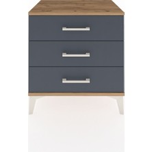 Hyperion Komodin 3 Çekmeceli 60X44X64 Çam-Antrasit