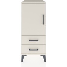 Hyperion Komodin 2 Raflı 2 Çekmeceli Tek Kapaklı 44X44X106 Aytaşı-Aytaşı