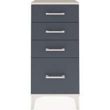 Arges Komodin 4 Çekmeceli 44X30X96 Aytaşı-Antrasit