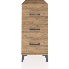 Kronos Komodin 3 Çekmeceli 44X59X96 Çam-Çam