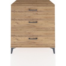Kronos Şifonyer 3 Çekmeceli 88X59X96 Çam-Çam