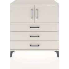 Hyperion Şifonyer Tek Raflı 3 Çekmeceli 2 Kapaklı 88X44X96 Aytaşı-Aytaşı