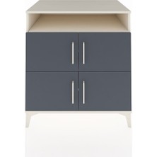 Kronos Şifonyer 4 Raflı 4 Kapaklı 88X59X96 Aytaşı-Antrasit