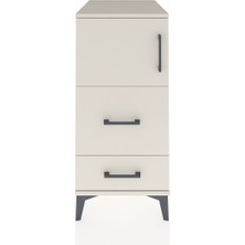 Kronos Komodin Tek Raflı 2 Çekmeceli Tek Kapaklı 44X59X96 Aytaşı-Aytaşı