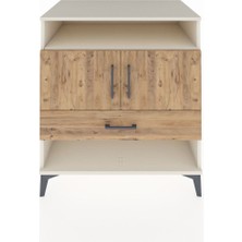 Kronos Şifonyer 3 Raflı Tek Çekmeceli 2 Kapaklı 88X59X96 Aytaşı-Çam
