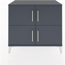 Hyperion Şifonyer 4 Raflı 4 Kapaklı 88X44X80 Antrasit-Antrasit