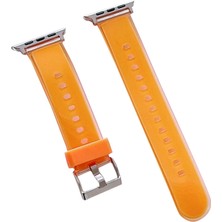 More-Tr Movenchy Watch 38MM Jelly Silikon Kordon - Turuncu