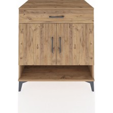 Kronos Şifonyer 2 Raflı Tek Çekmeceli 2 Kapaklı 88X59X96 Çam-Çam