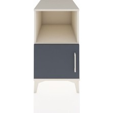 Kronos Komodin 2 Raflı Tek Kapaklı 44X59X80 Aytaşı-Antrasit