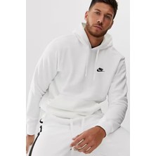 Nike Clup Fleece Pullover Bb Hoodie Şardonlu Erkek Beyaz Sweatshrit