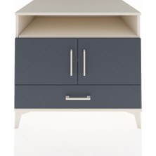 Kronos Şifonyer 3 Raflı Tek Çekmeceli 2 Kapaklı 88X59X80 Aytaşı-Antrasit