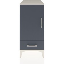 Kronos Komodin 3 Raflı Tek Çekmeceli Tek Kapaklı 44X59X96 Aytaşı-Antrasit