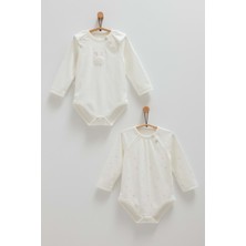 Cute Rabbıt Omuz Detaylı Ikili Çıtçıtlı Body - Caramell  - BK1483 - Ekru - 18 - 24 Ay - BK1483-EKRU-18 - 24 Ay Ekru