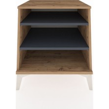 Kronos Komodin 2 Raflı 60X59X64 Çam-Antrasit