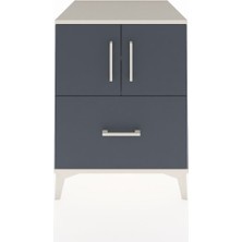 Kronos Komodin 2 Raflı Tek Çekmeceli 2 Kapaklı 60X59X80 Aytaşı-Antrasit