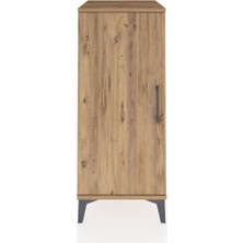 Hyperion Komodin 2 Raflı Tek Kapaklı 44X44X106 Çam-Çam