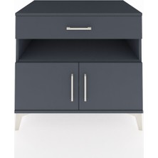 Kronos Şifonyer 2 Raflı Tek Çekmeceli 2 Kapaklı 88X59X80 Antrasit-Antrasit