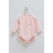 Tıny Lace Kalp Detaylı Çıtçıtlı Body  - Caramell  - BK1913 - Pembe - 6 - 9 Ay - BK1913-PEMBE-6 - 9 Ay Pembe