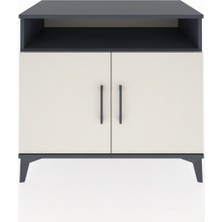 Hyperion Şifonyer 2 Raflı 2 Kapaklı 88X44X80 Antrasit-Aytaşı