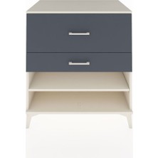 Kronos Şifonyer Tek Raflı 2 Çekmeceli 88X59X96 Aytaşı-Antrasit