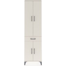 Arges Dolap 4 Raflı Tek Çekmeceli 4 Kapaklı 60X30X221 Aytaşı-Aytaşı