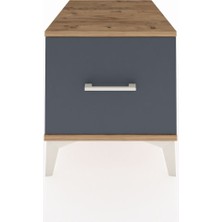 Kronos Komodin Tek Çekmeceli 44X59X48 Çam-Antrasit