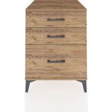 Kronos Komodin 3 Çekmeceli 60X59X80 Çam-Çam